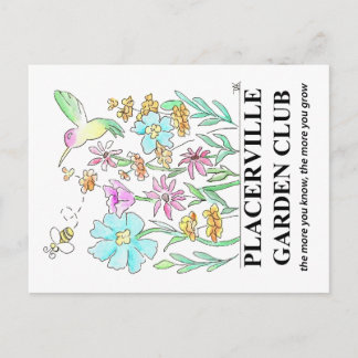 Carte postale avec conception de jardin