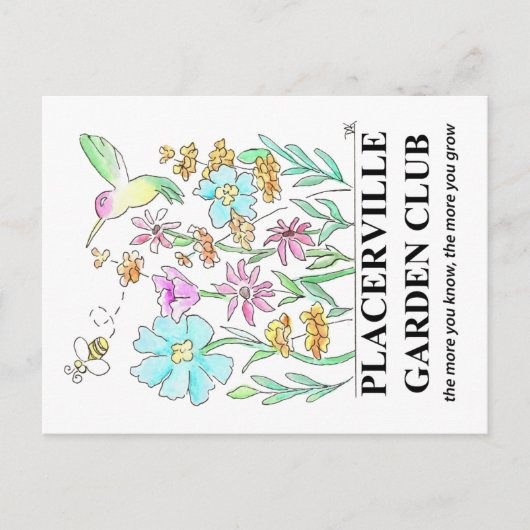 Carte postale avec conception de jardin (Devant)