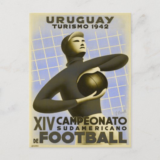 Carte postale avec Copa de America Vintage Soccer (Devant)