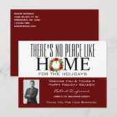 Carte postale avec couronne rouge pour la maison (Devant / Derrière)