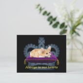 Carte postale avec coussin de corgi de reine perso (Debout devant)