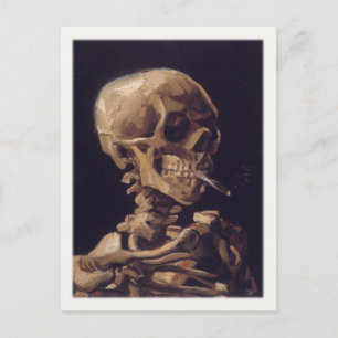 Carte Postale Avec Crâne Fumeur