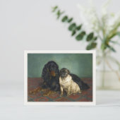 Carte Postale Avec De Mignons Chiens Peints (Debout devant)
