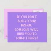 Carte postale avec des conseils de construction de (Devant / Derrière)