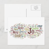 Carte postale avec des mots de Les Filles de Jo d' (Devant / Derrière)