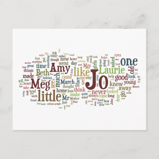 Carte postale avec des mots de Les Filles de Jo d' (Devant)