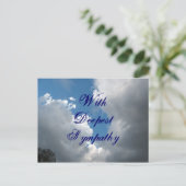 Carte Postale Avec des nuages de Sympathie profonde (Debout devant)