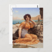 Carte Postale Avec des violettes courbées et la robe de teinte s (Devant / Derrière)