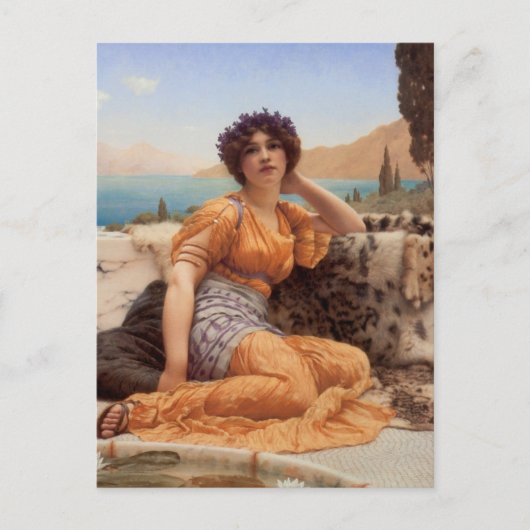 Carte Postale Avec des violettes courbées et la robe de teinte s (Devant)