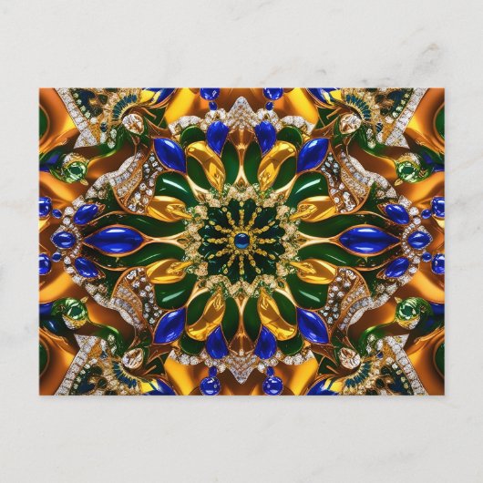 Carte postale avec design couleur Brésil (Devant)