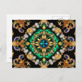 Carte postale avec design couleur Brésil (Devant / Derrière)