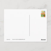 Carte postale avec design d'arbre coloré psychédél (Dos)