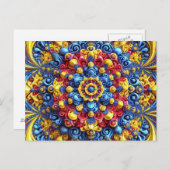 Carte postale avec design de couleurs roumaines (Devant / Derrière)