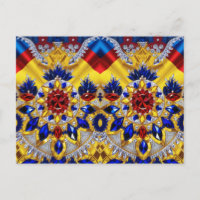 Carte postale avec design de couleurs roumaines
