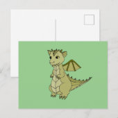 Carte postale avec design de dragon bébé mignon (Devant / Derrière)