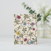 Carte postale avec design floral pour tissu imprim (Debout devant)