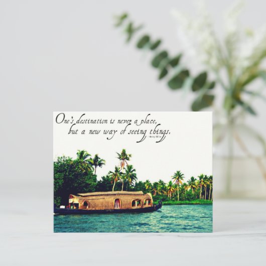 Carte postale avec devis (Debout devant)