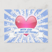 Carte Postale Avec Dieu, tout est possible (Devant)