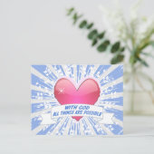 Carte Postale Avec Dieu toutes choses sont possibles (Debout devant)