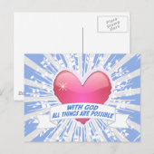 Carte Postale Avec Dieu toutes choses sont possibles (Devant / Derrière)