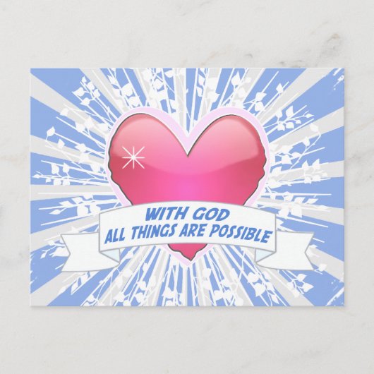 Carte Postale Avec Dieu toutes choses sont possibles (Devant)