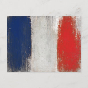 Carte postale avec Dirty Vintage Drapeau de France