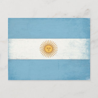 Carte postale avec Distressed Drapeau d'Argentine