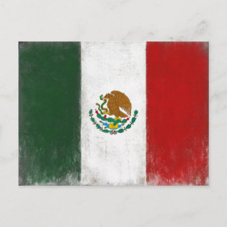 Carte postale avec Distressed Drapeau du Mexique
