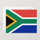 Carte postale avec drapeau d'Afrique du Sud (Devant / Derrière)