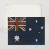 Carte postale avec drapeau d'Australie (Devant / Derrière)