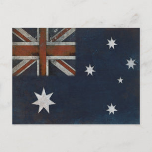 Carte postale avec drapeau d'Australie