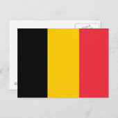Carte postale avec Drapeau de Belgique (Devant / Derrière)