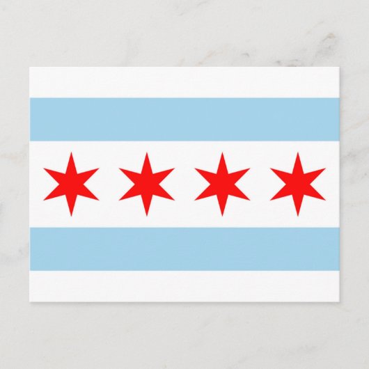 Carte postale avec Drapeau de Chicago, Illinois St (Devant)