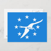 Carte postale avec Drapeau de Corpus Christi, Texa (Devant / Derrière)