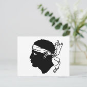 Carte postale avec drapeau de Corse, France (Debout devant)