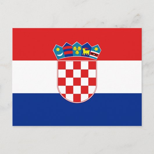 Carte postale avec Drapeau de Croatie (Devant)