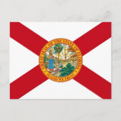 Carte postale avec Drapeau de Floride - Etats-Unis (Devant)