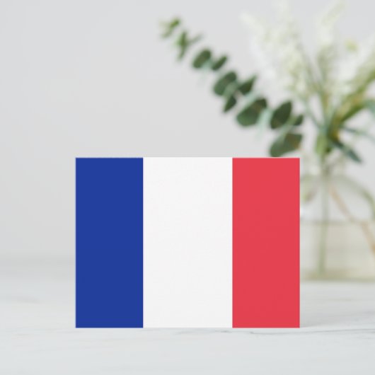 Carte postale avec Drapeau de France (Debout devant)