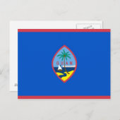 Carte postale avec Drapeau de Guam - USA (Devant / Derrière)