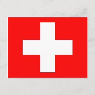 Carte postale avec drapeau de la Suisse