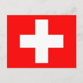 Carte postale avec drapeau de la Suisse (Devant)