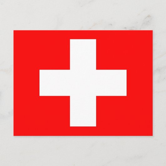 Carte postale avec drapeau de la Suisse (Devant)