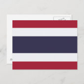 Carte postale avec Drapeau de la Thaïlande (Devant / Derrière)