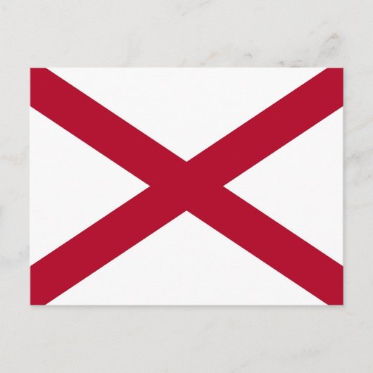 Carte postale avec Drapeau de l'Alabama Etat - USA (Devant)