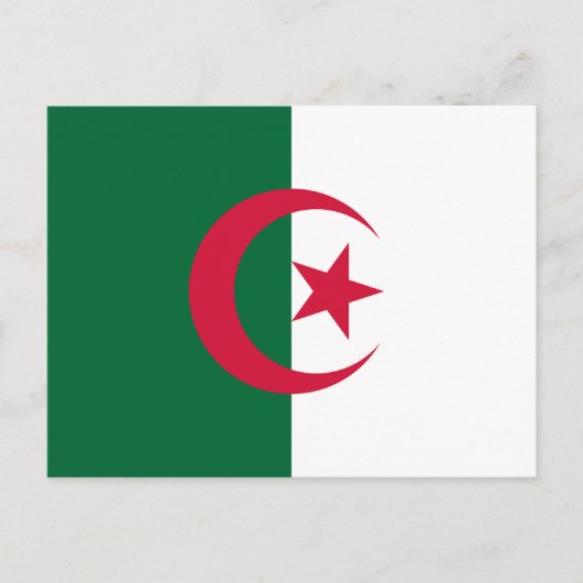 Carte postale avec Drapeau de l'Algérie (Devant)