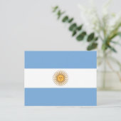Carte postale avec drapeau de l'Argentine (Debout devant)