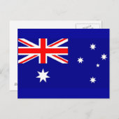 Carte postale avec Drapeau de l'Australie (Devant / Derrière)