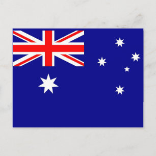 Carte postale avec Drapeau de l'Australie