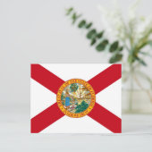 Carte postale avec drapeau de l'État de Floride -  (Debout devant)