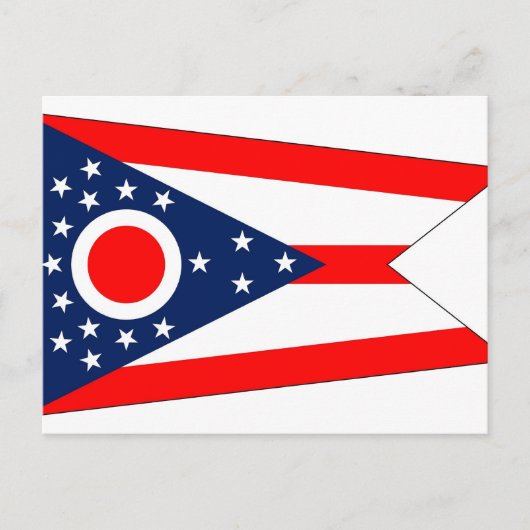 Carte postale avec Drapeau de l'Etat de l'Ohio - U (Devant)